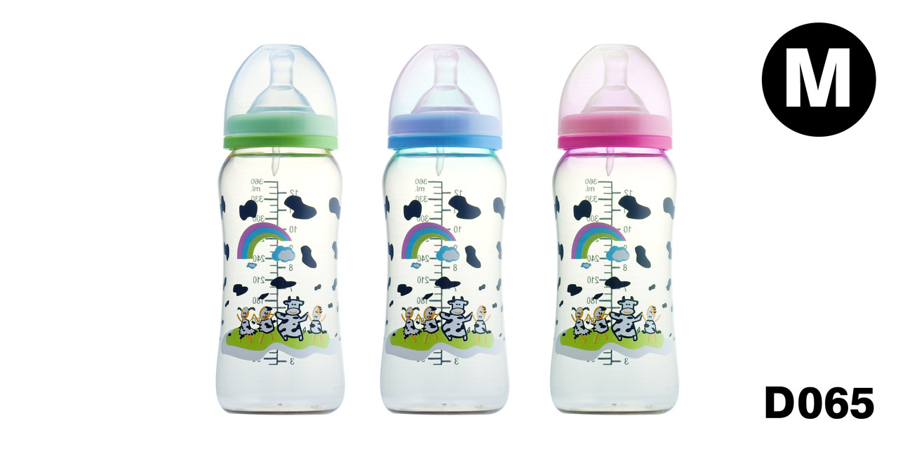 Basilic PES Wide-Neck Feeding Bottle with Basilic Wide-Neck Anti-Colic Teat 360ml (M)