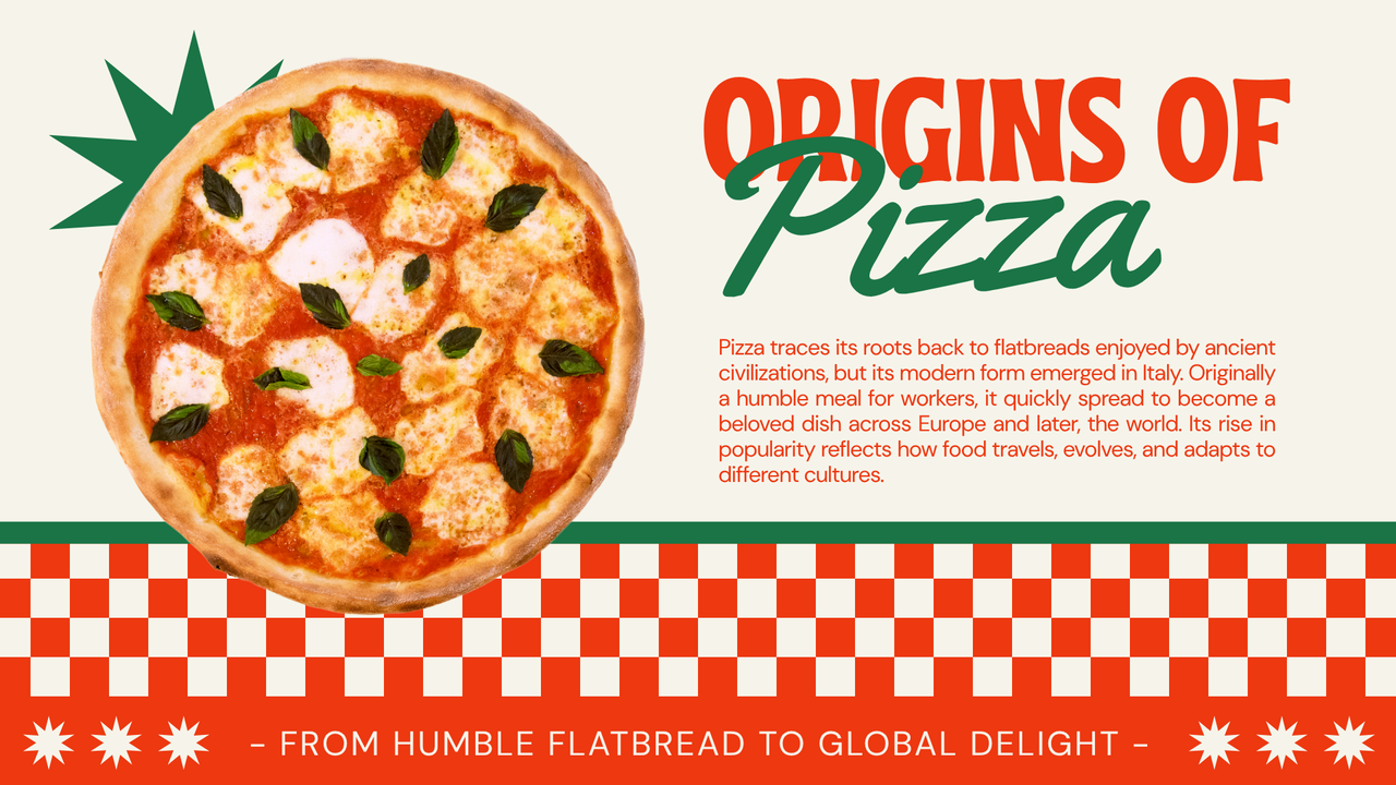 Red and Green Modern Retro Pizza Presentation