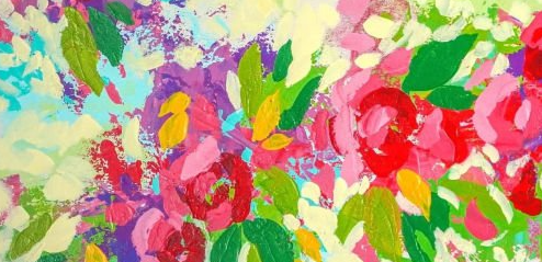 Learn to create Acrylic Abstract Floral paintings