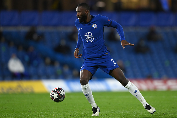 Antonio Ruediger playing with Chelsea