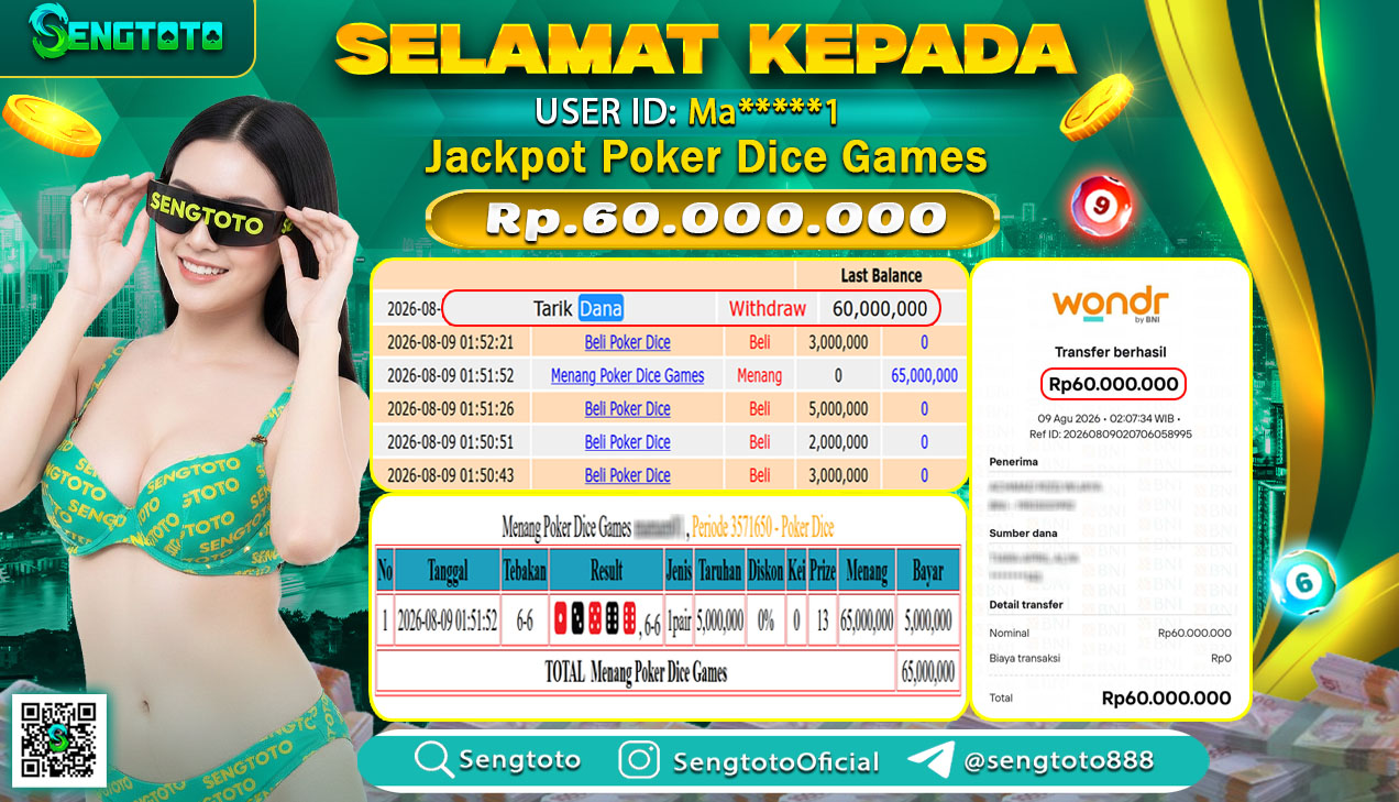 BUKTI PEMBAYARAN LIVEGAME POKER DICE