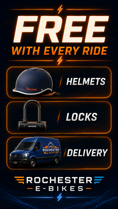 Free with every ride Rochester E-Bikes