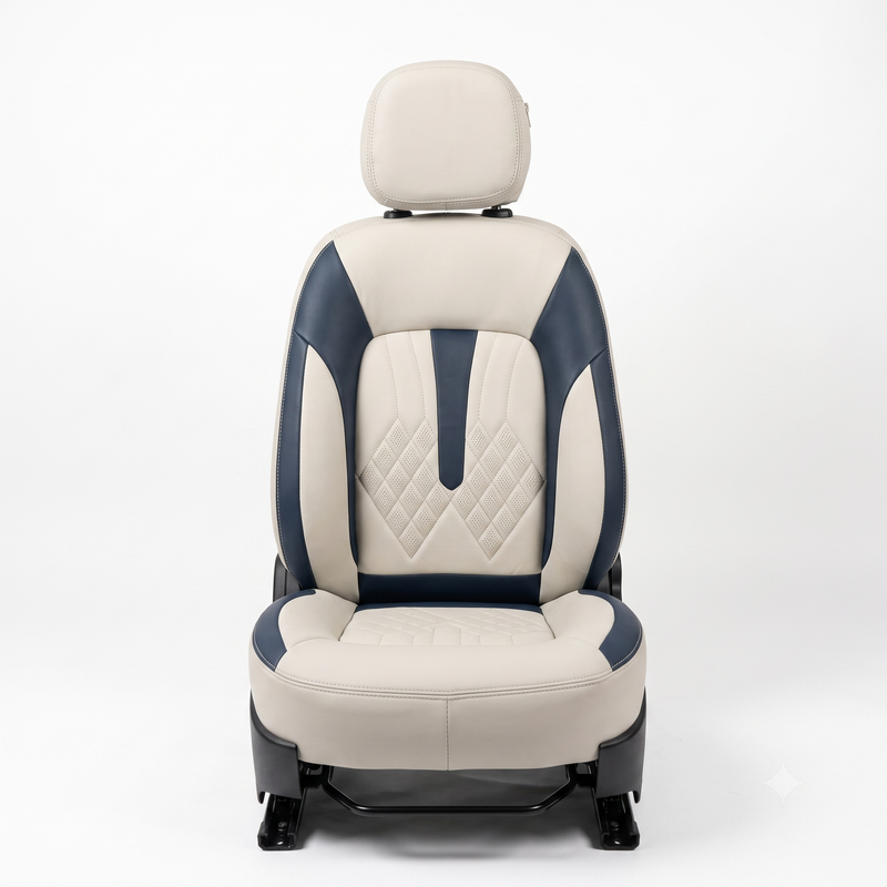 Beige & Navy Dual-Tone