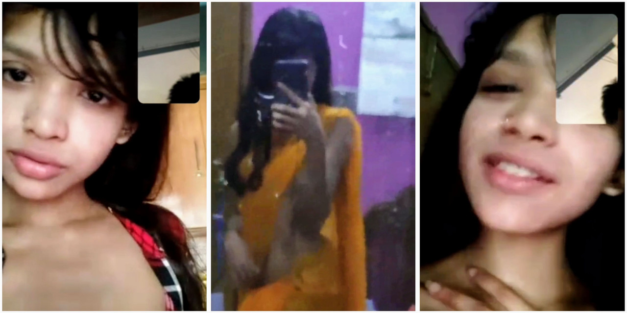 Cute girlfriend showing her boob on vc with boyfriend