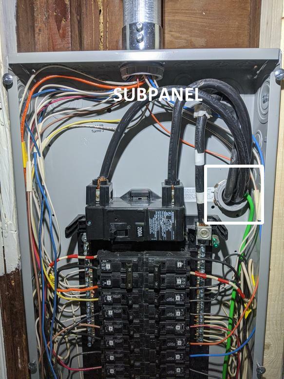 Improper connection between main and subpanel - DoItYourself.com