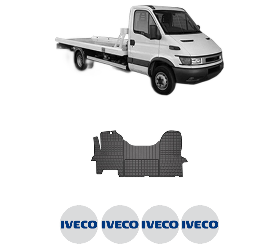 Set covorase presuri IVECO DAILY III Platform/Chassis din 1999-2006, auto, din cauciuc thermoplastic, 4 Stickere auto cu IVECO