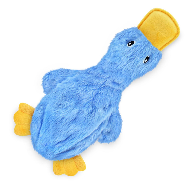 Best Pet Supplies Crinkle Duck Blue Stuffing-Free Toy