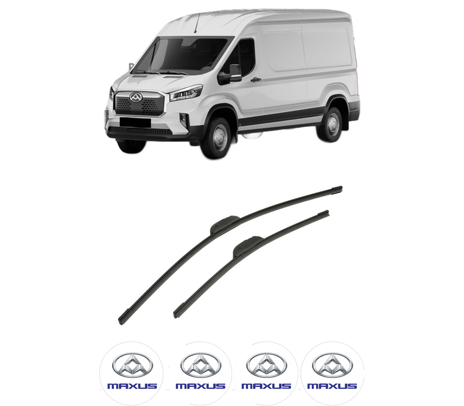 Set stergatoare auto MAXUS eDELIVER 9 Van din 2020, pentru parbriz auto, 2 bucati, Bosch Aerotwin Retrofit, din cauciuc siliconat rezistent, 4 Stickere Auto MAXUS