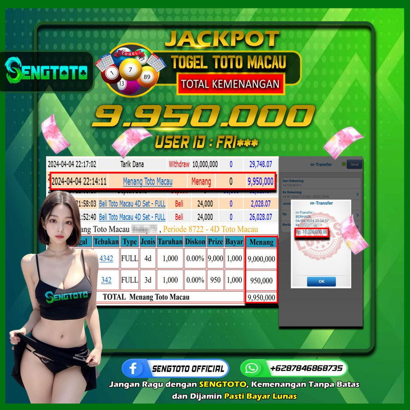 BUKTI PEMBAYARAN TOGEL TOTO MACAU