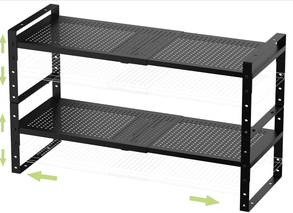 two tier shelf