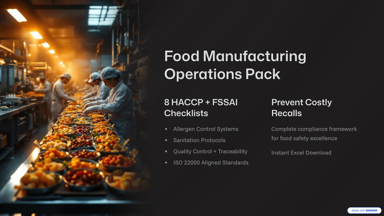 3 Food Manufacturing Operations Pack