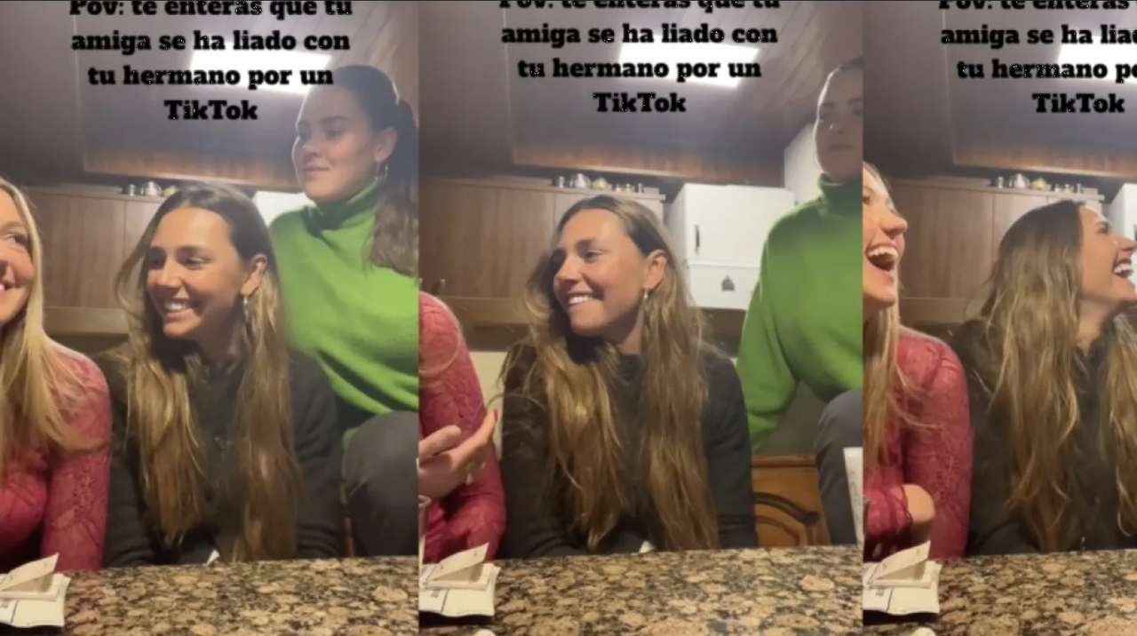 ¡Viral! La reacción de una joven al enterarse en directo que su amiga besó a su hermano