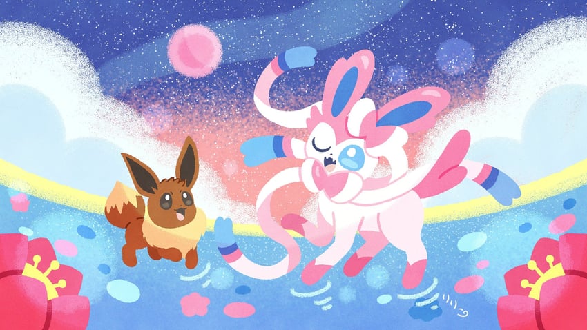 eevee-and-sylveon-pokemon-drawn-by-ririk