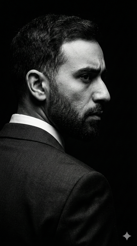Noir Profile Portrait