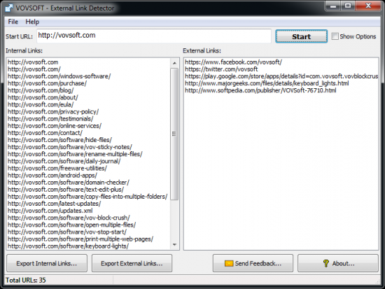 Vovsoft External Link Detector 1.4