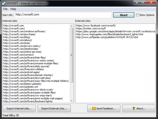 Vovsoft External Link Detector 1.2