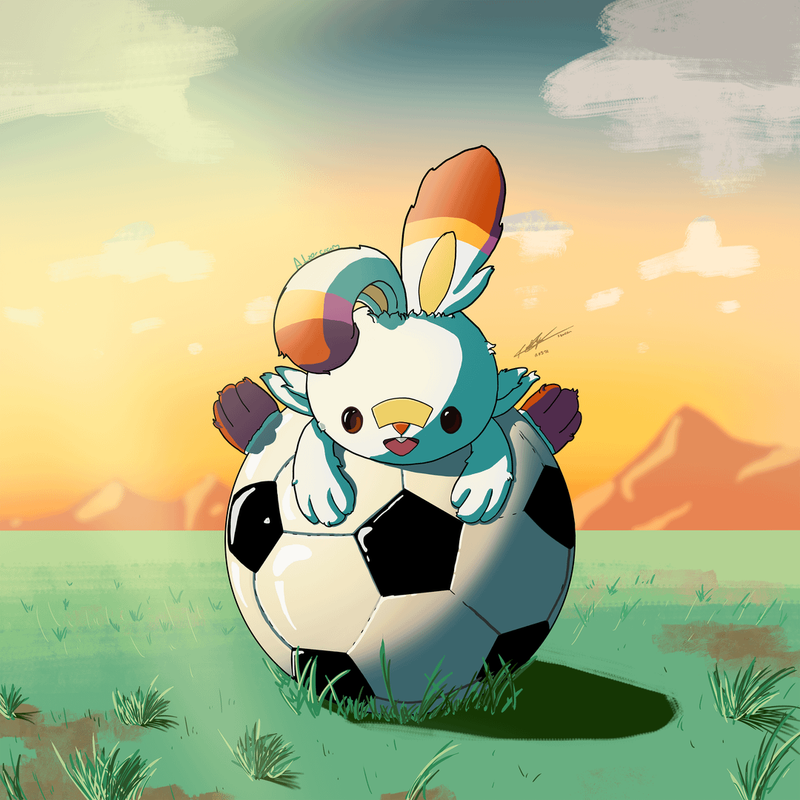 soccer-super-star-scorbunny-drawing-by-m