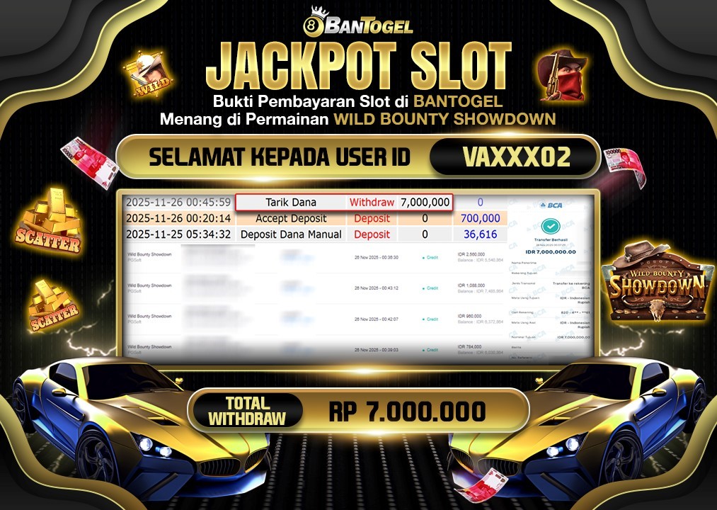 BUKTI JACKPOT LUNAS BANTOGEL