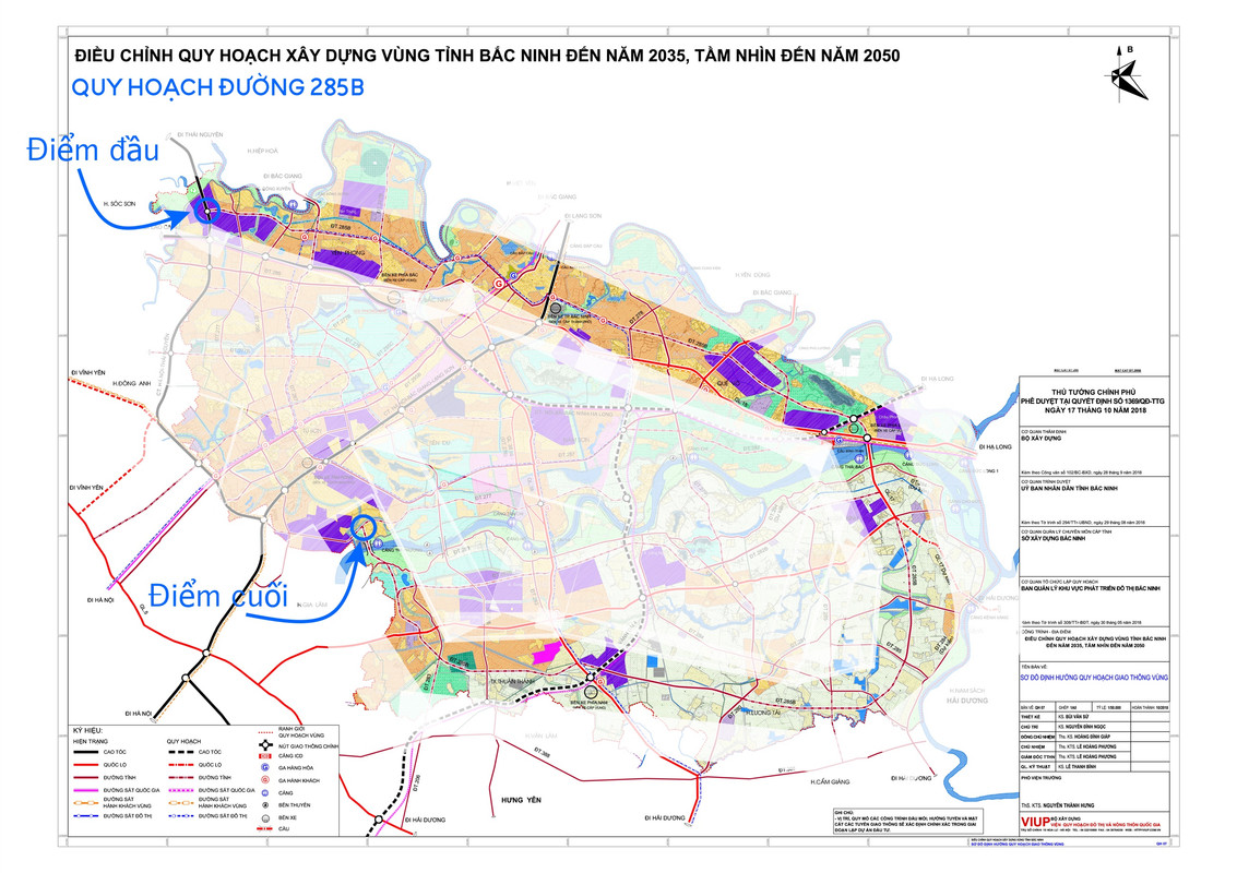 quy hoach Bac Ninh 04 Quy hoach giao thong duong 285 B Bắc Ninh: Vị trí quy hoạch xây cầu vượt sông Đuống gần bến đò Tri Phương nối Tiên Du vs Thuận Thành