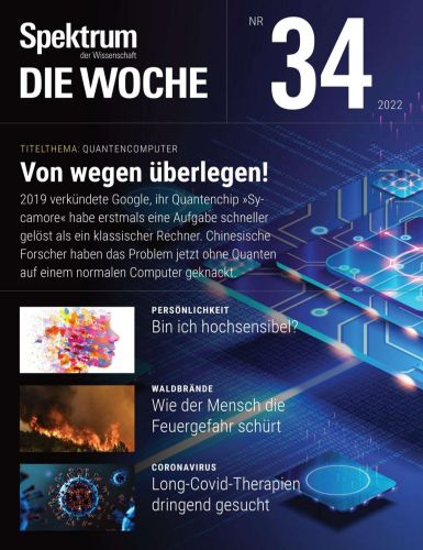 Cover: Spektrum der Wissenschaft Die Woche Magazin August No 34 2022 Cover: Spektrum der Wissenschaft Die Woche Magazin August No 34 2022