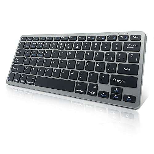 Amazon-Teclado Inalambrico Español, E T EASYTAO Teclado Recargable Bluetooth y 2.4ghz(wireless) NO PARA EXIGENTES 
