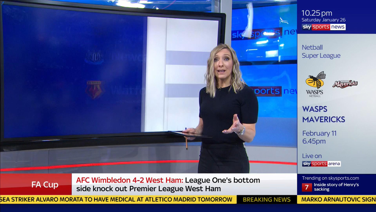 26 January - 22.00.00 - Sky Sports News At Ten. Round up of all 