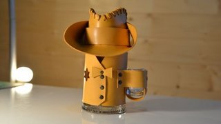 DIY LeatherCrafting  Make Leather Hat and Jacket in 1 hour