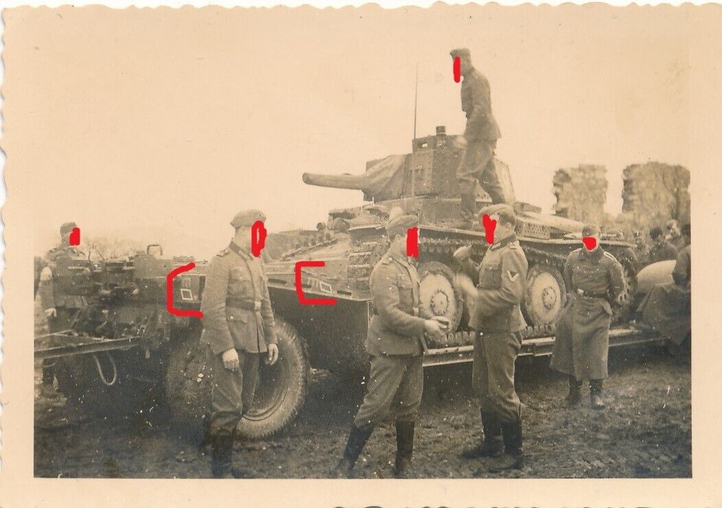 Russland 20 Panzer Division Pz.Reg. 21 Panzer 38(t) auf Bergeanhänger WK II