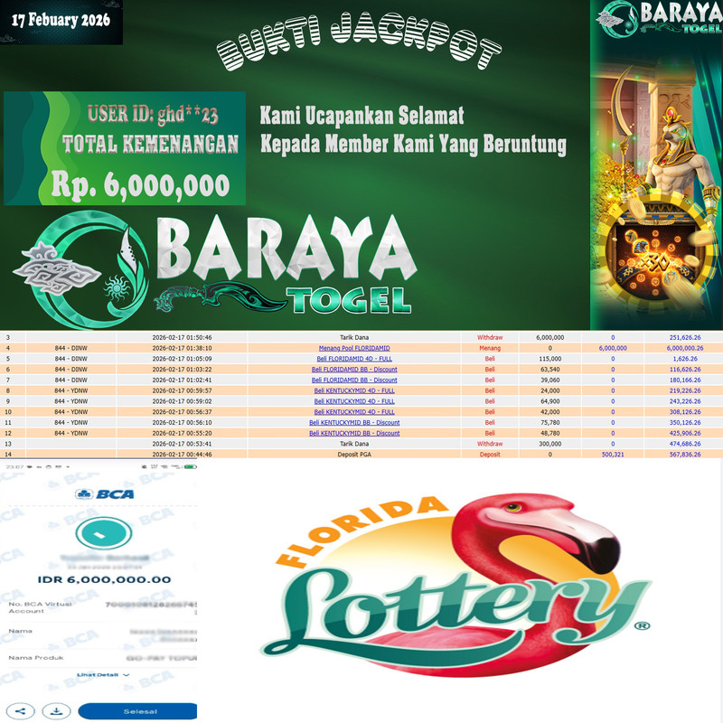 Rp. 6.000.000.- WD LUNAS DI BARAYATOGEL