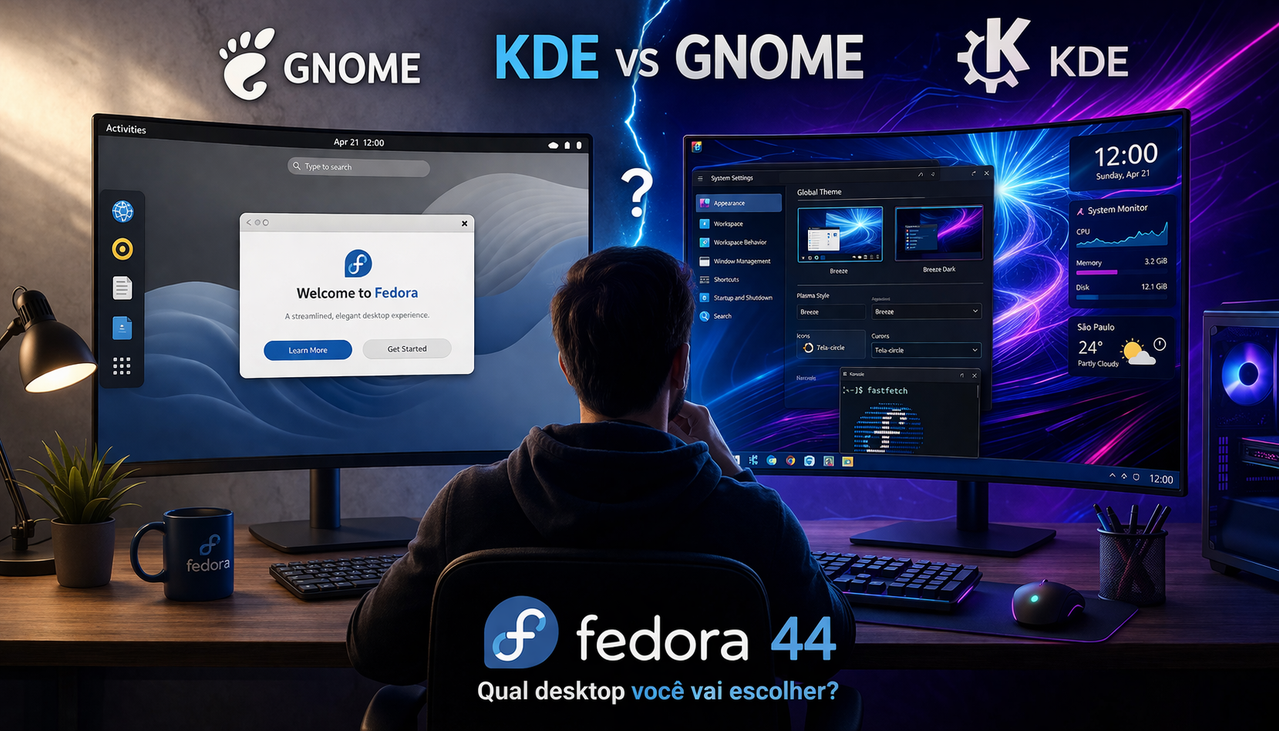 Fedora 44: KDE Plasma Finalmente Rouba a Cena e o GNOME Já Tem Concorrência de Verdade