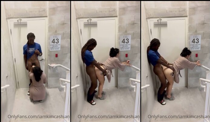 Kimcashian Fuck BBC in Public Stairwell Onlyfans leaked