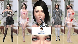 Manuela Lapida realm of oblivion - brunette custom character Sims 4 CAS outfit preview - thumbnail