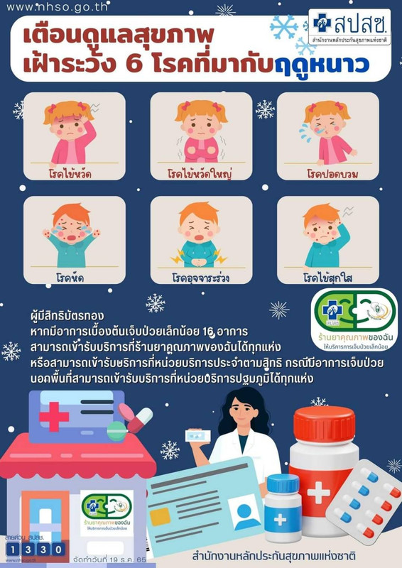 ระวัง!! 6 โรคที่มากับฤดูหนาว