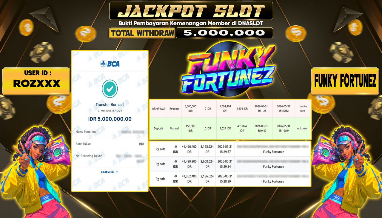 JACKPOT SLOT FUNKY FORTUNEZ  31 MAI 2026