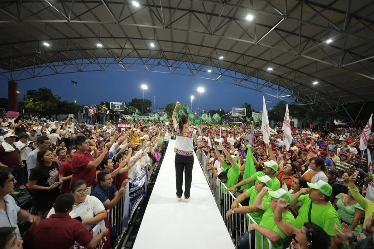 Nunca vamos a traicionar al pueblo de México: Sheinbaum desde Cancún, Quintana Roo