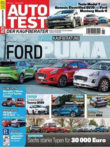 Cover: Auto Test Magazin Der Kaufberater No 01 Januar 2023