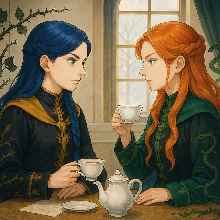Georgine and Isolde; the Tea of Thorns