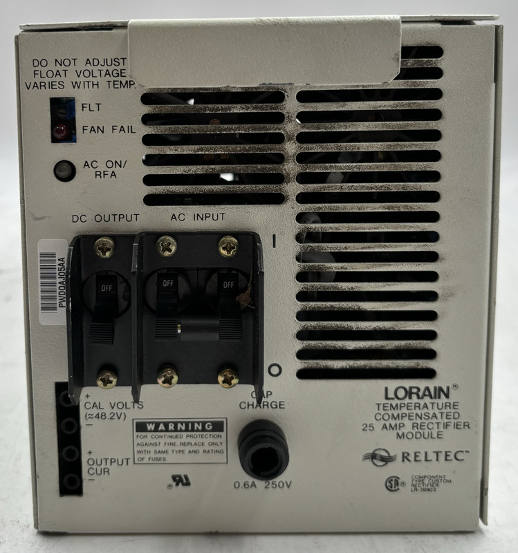 RELTEC LORAIN A25B50 TEMPERATURE COMPENSATED 25 AMP 50 VOLT RECTIFIER MODULE