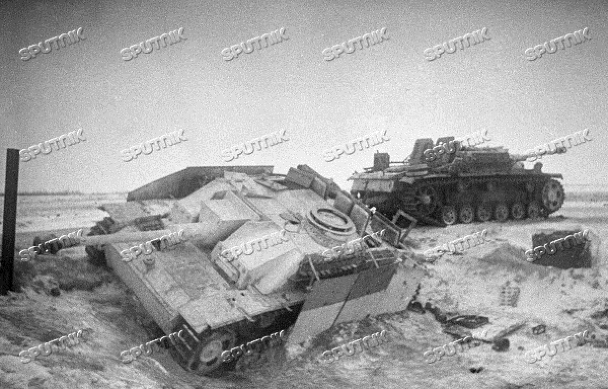 Подбитые немецкие танки.