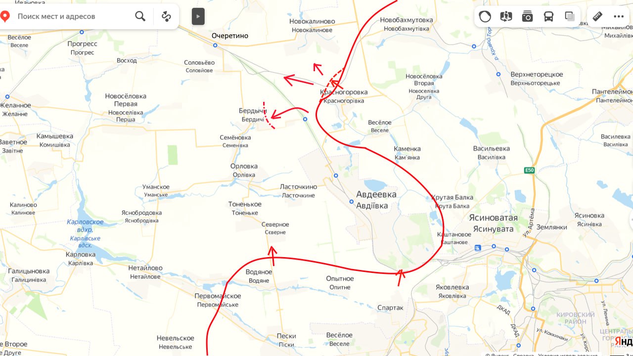 Rusija perėjo į kontrpuolimą. Avdejevkos kryptis – situacija 13.00 2023.10.10