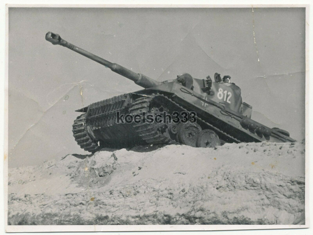 Foto Tiger Panzer 812 Tiki der 8 schweren Kompanie im Gelände