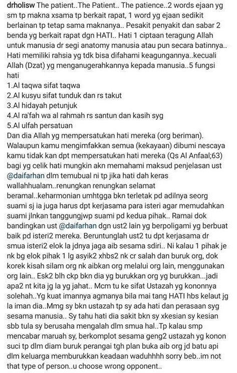 isteri kedua da'i farhan