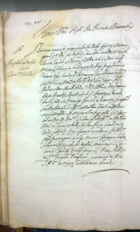 La Malfa (17) matrimonio 1696 giuseppe di domenico e nunzia