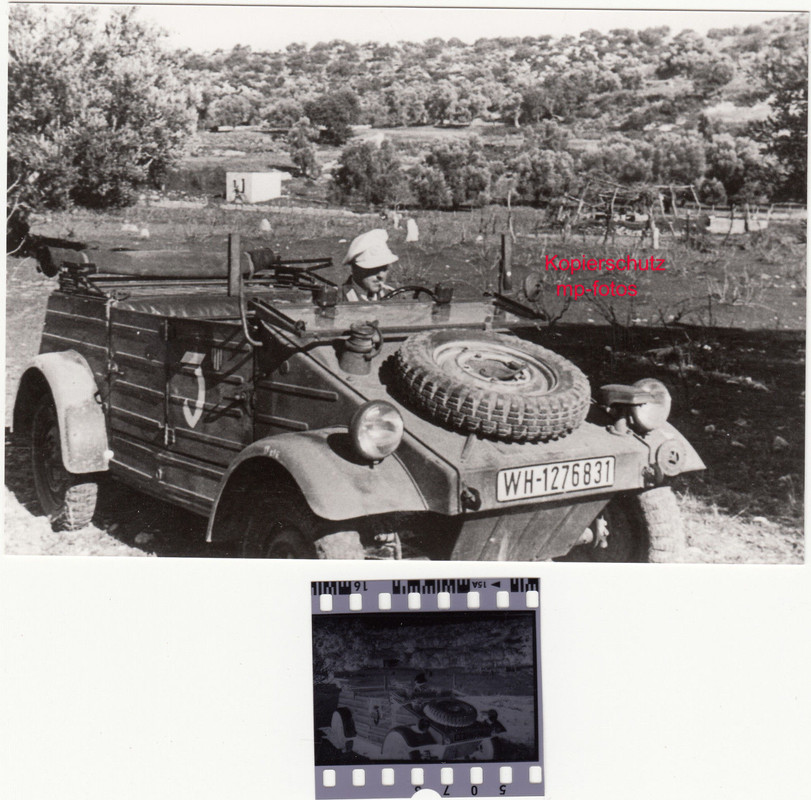 Negativ Fahrzeug Kübelwagen Tropen Italien