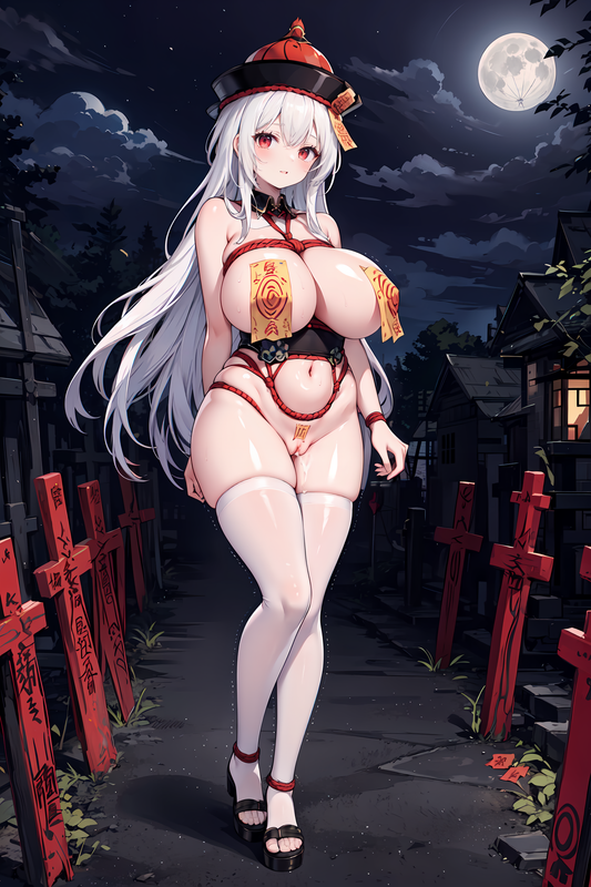 05068-2318060310-1girl,mature female,solo,huge breasts,sagging breasts,_jiangshi, no bra, cleavage, 