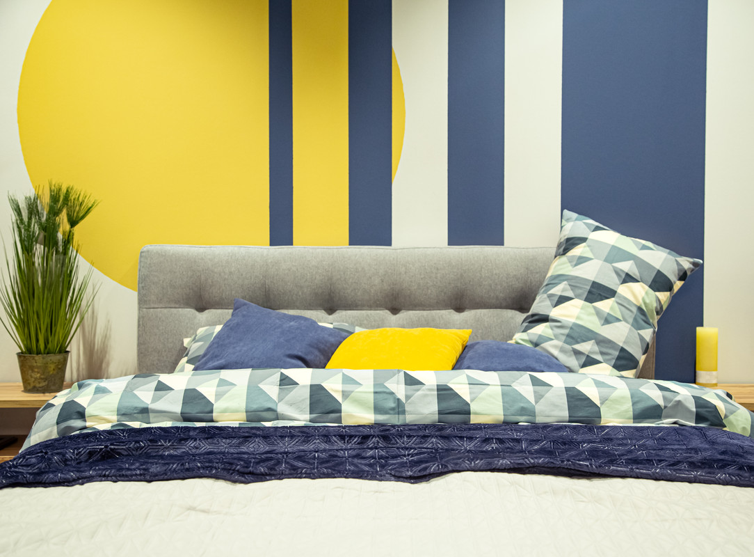 Dreamy Blue and Yellow Wall Paint Design for Bedrooms