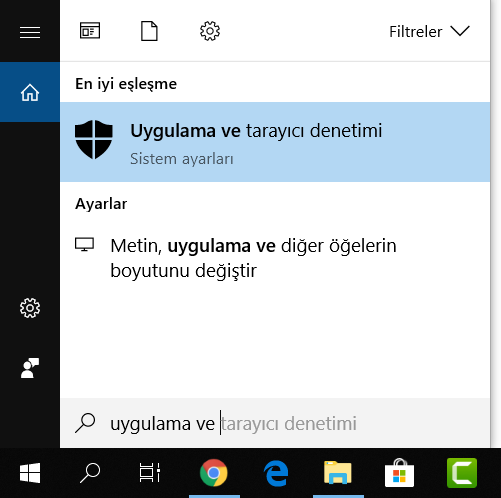 Windows 10 SmartScreen ayarlarÄ±