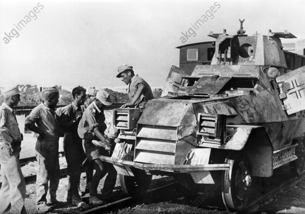 II. WK - Afrikafeldzug - Schienenpanzerspähwagen 1942