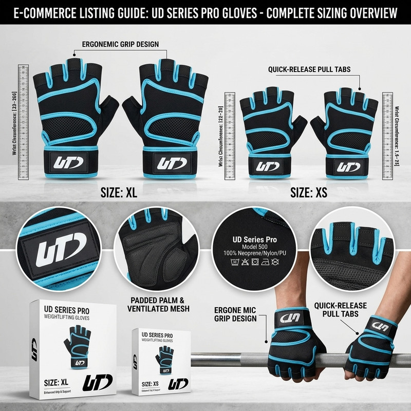 Gants de musculation bleus LTD