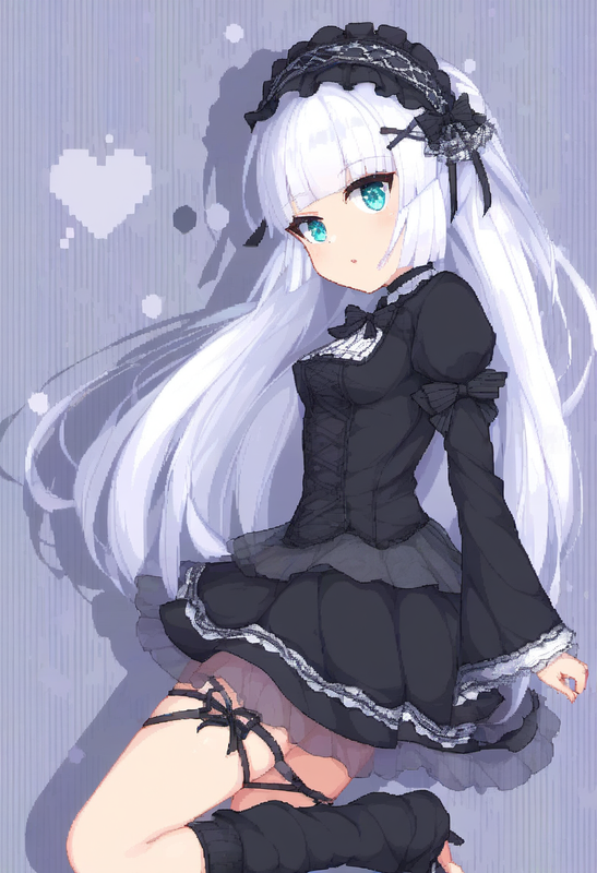 1girl, striped background, aqua eyes, long hair, hime cut, white hair, short ban s-3294269799